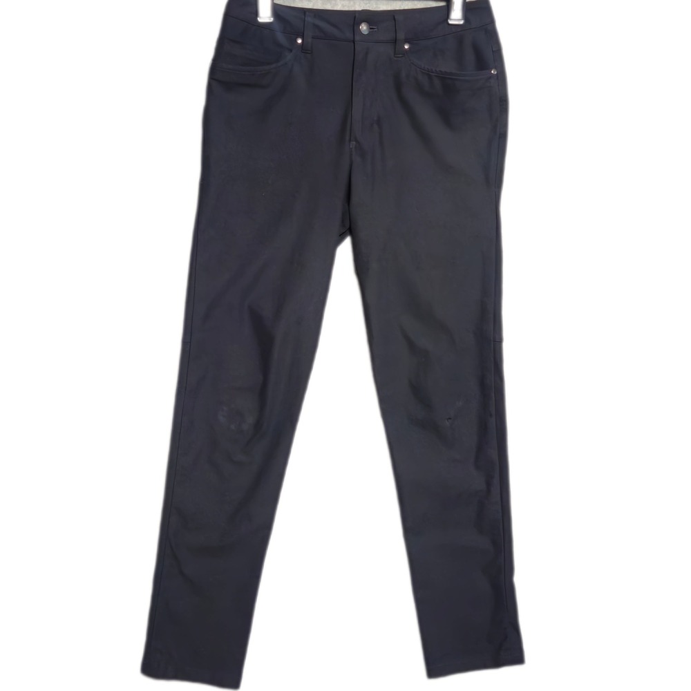 Lululemon Commission Slim Fit Pants Mens 28 Navy Blue Warpstreme Chino M5704S